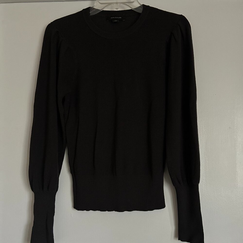 Ann Taylor Puff Sleeve Pullover Sweater